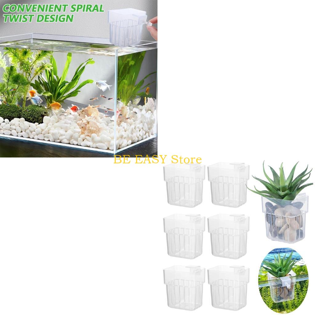 Aquarium Plant Holder - Jardinière hydroponique suspendue polyvalente E28F, tasse,