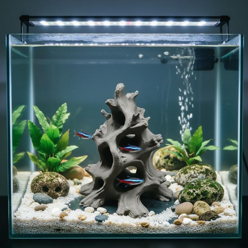 Aquarium Driftwood - Grotte cachée multi-trous en bois flottant