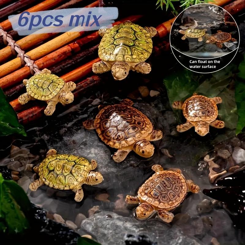 Aquarium Moss - 6 mini-statues de tortues pour la