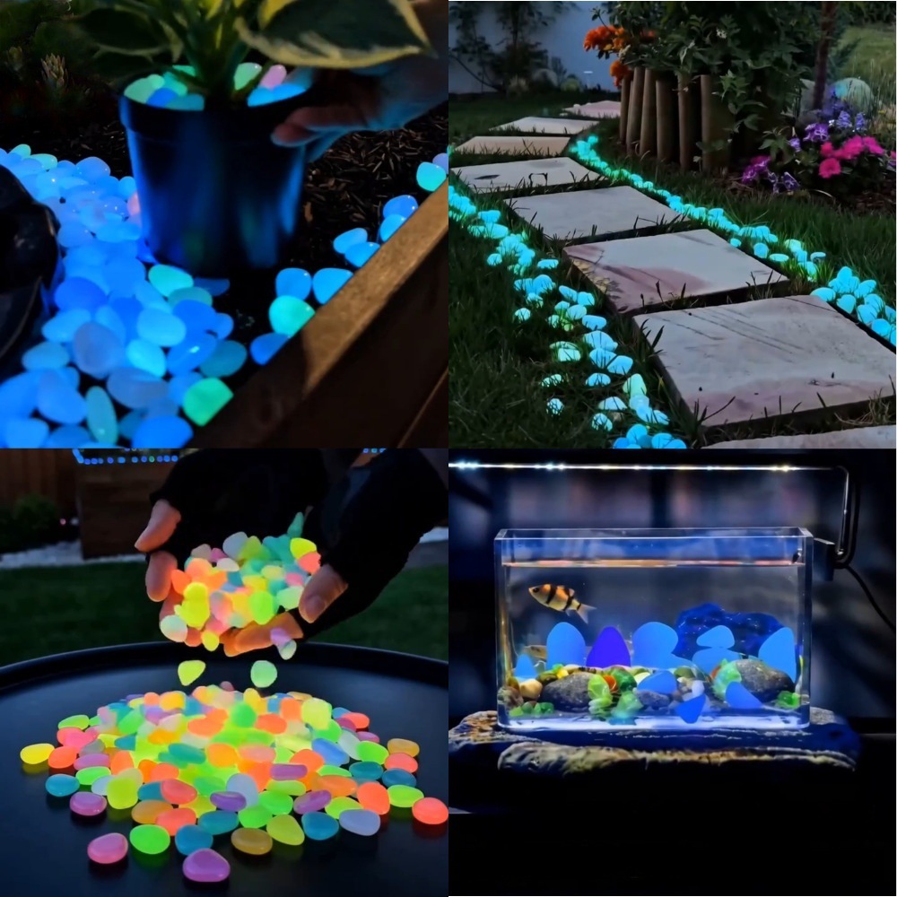 Aquarium Plant Light - Galets lumineux colorés qui brillent dans