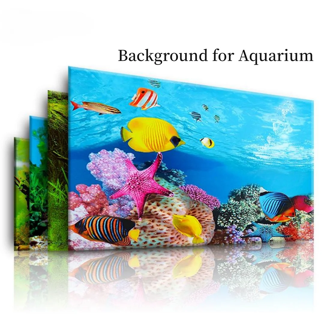 Aquarium Moss - Autocollant 3D de Fond d'Aquarium, Affiche