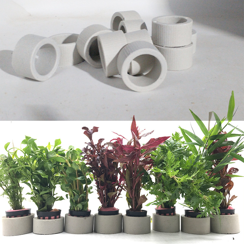Plant Aquarium Pot - Anneau en céramique de décoration d'aquarium,
