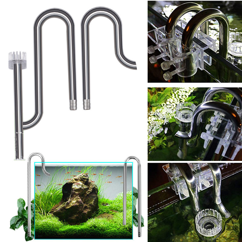 Aquarium Planted Tank Filter - Tuyau de lys en acier inoxydable