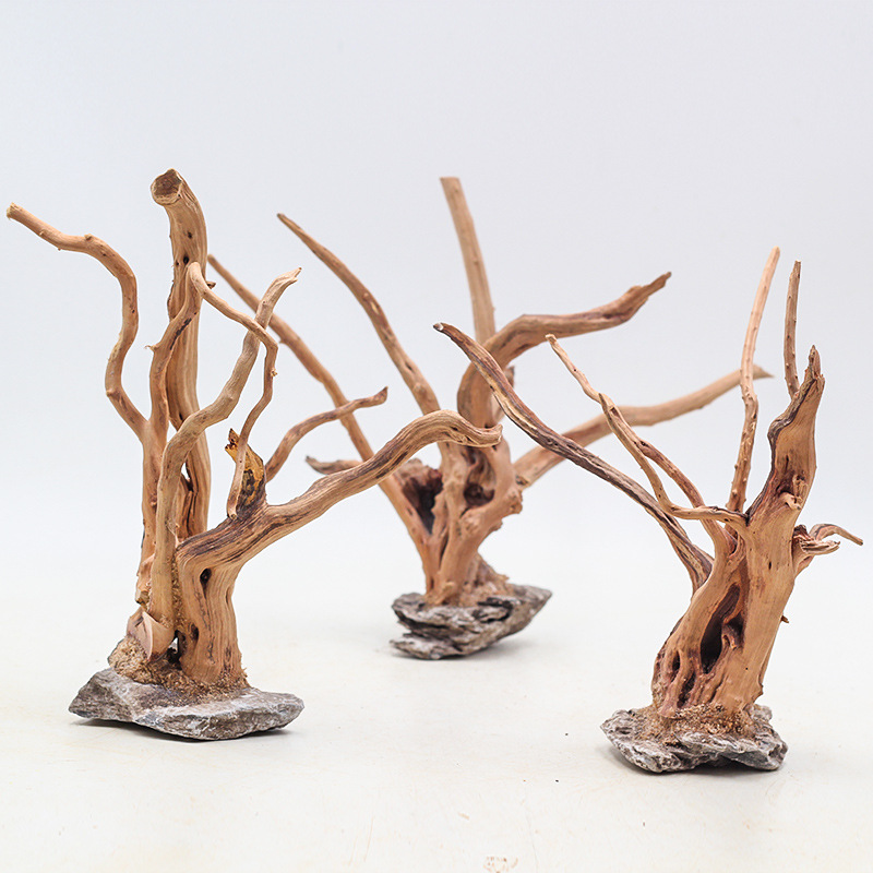 Aquarium Driftwood - Ornements en bois pour aménagement paysager