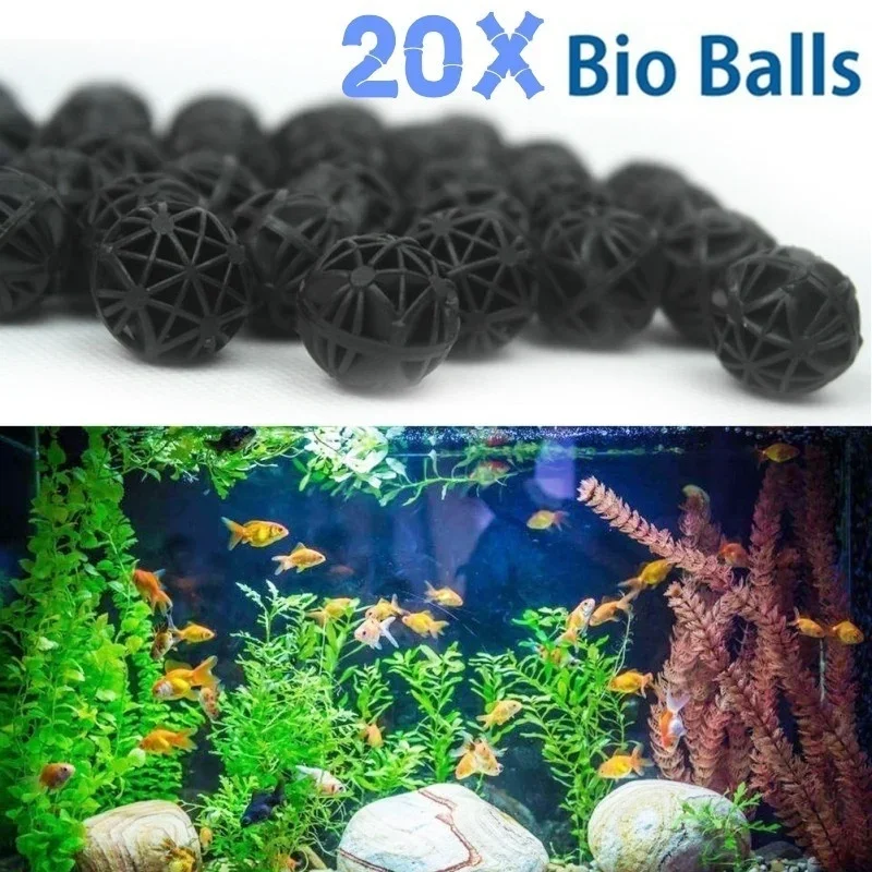 Aquarium Planted Tank Filter - 20 pièces de boules bio de