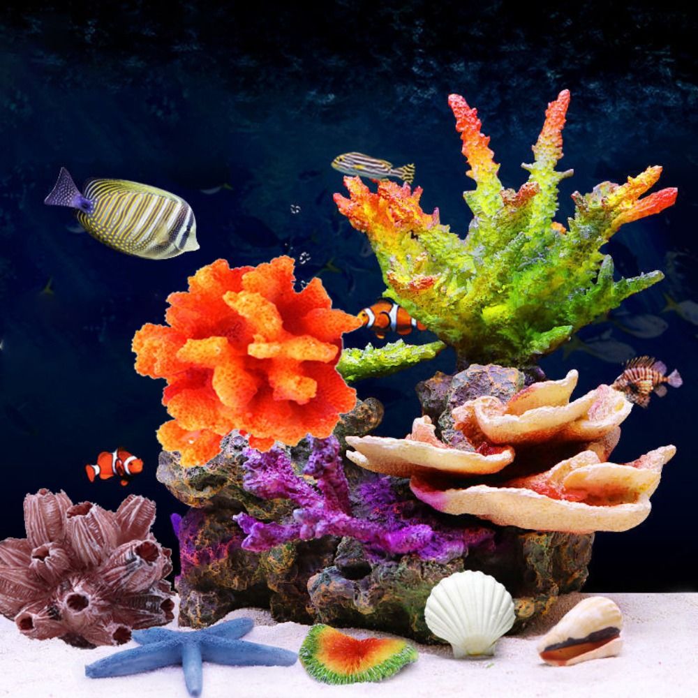 Aquarium Plant Substrate - Simulation artificielle réaliste colorée, 1 pièce,