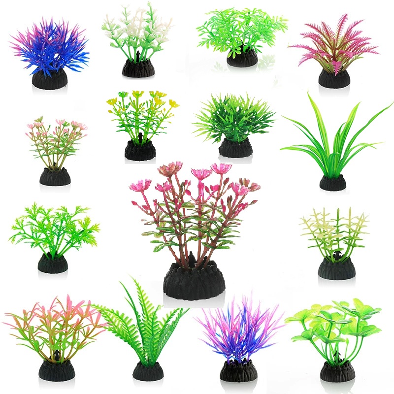 Aquarium Plant Substrate - Simulation de plantes artificielles en PVC,