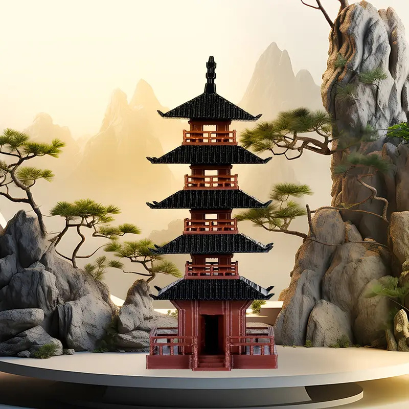 Mini statue de pagode, modèle  - Aquarium Moss avis et prix